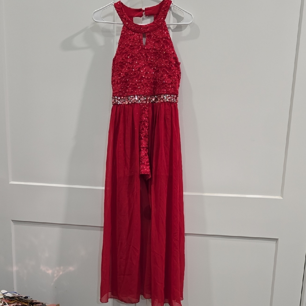 Speechless Sparkling Red Formal Kids Dress